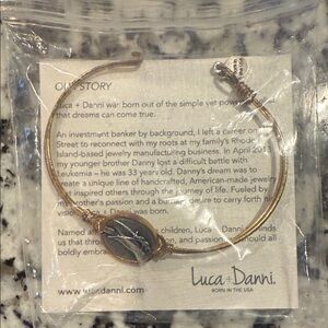 Luca + Danni Gold Bracelet with Gray Stone